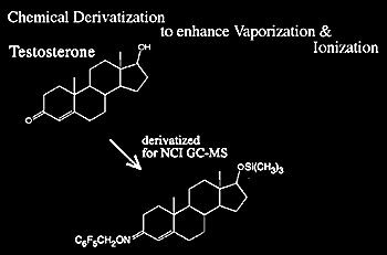 The effects of chemical ionization on testosterone